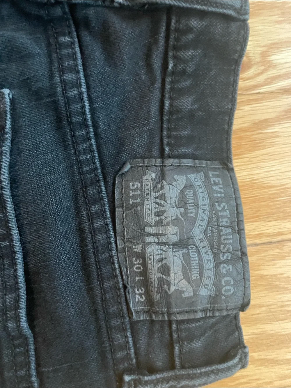 Levi’s Men’s 511 Black Denim Jeans 30x32 Slim Fit